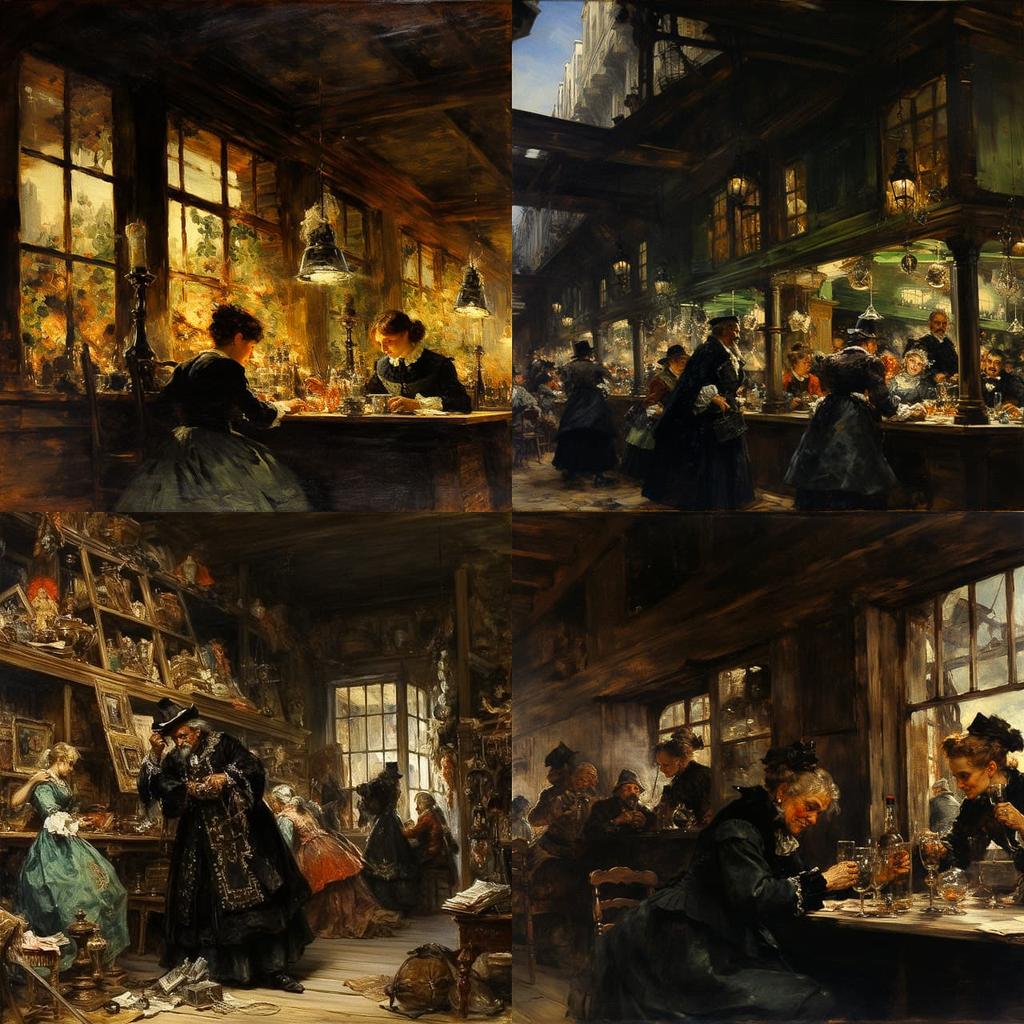 Adolph Menzel style, Midjourney V5.2, render 1 of 4
