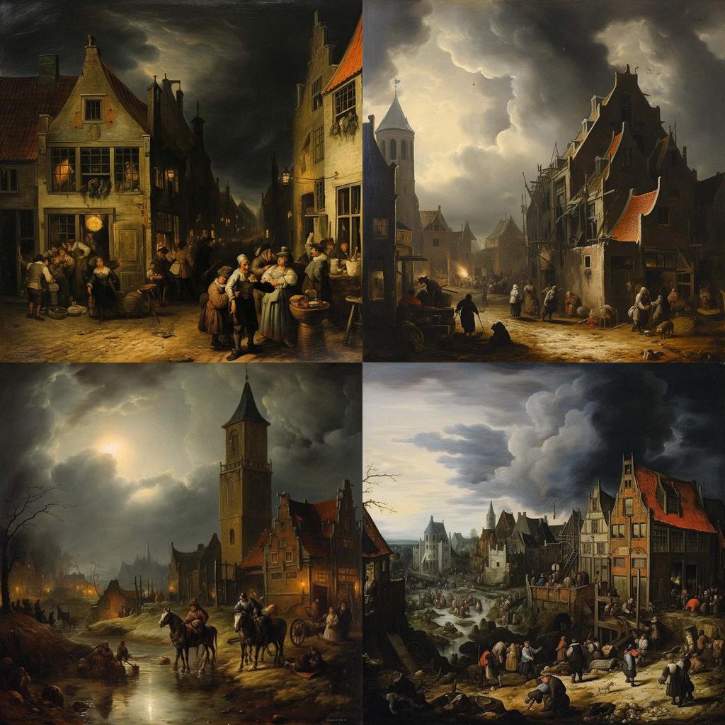 Adriaen Brouwer style, Midjourney V5.2, render 1 of 4