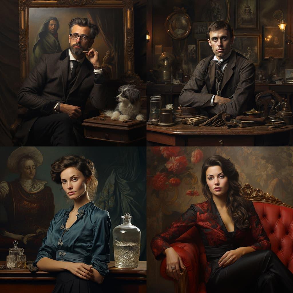 Advertising portrait style, Midjourney V5.2, render 1 of 4