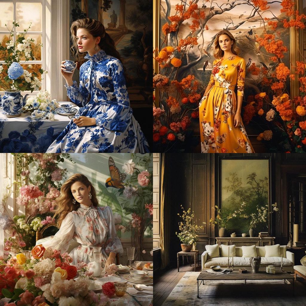 Aerin Lauder style, Midjourney V5.2, render 1 of 4