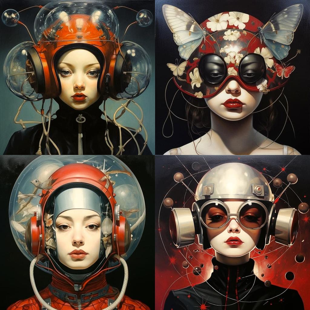 Afarin Sajedi style, Midjourney V5.2, render 1 of 4