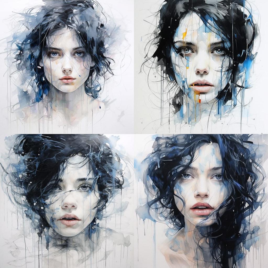 Agnes Cecile style, Midjourney V5.2, render 1 of 4