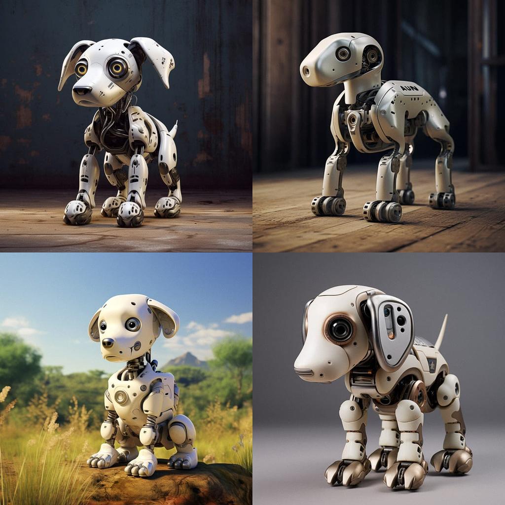 Aibo style, Midjourney V5.2, render 1 of 4