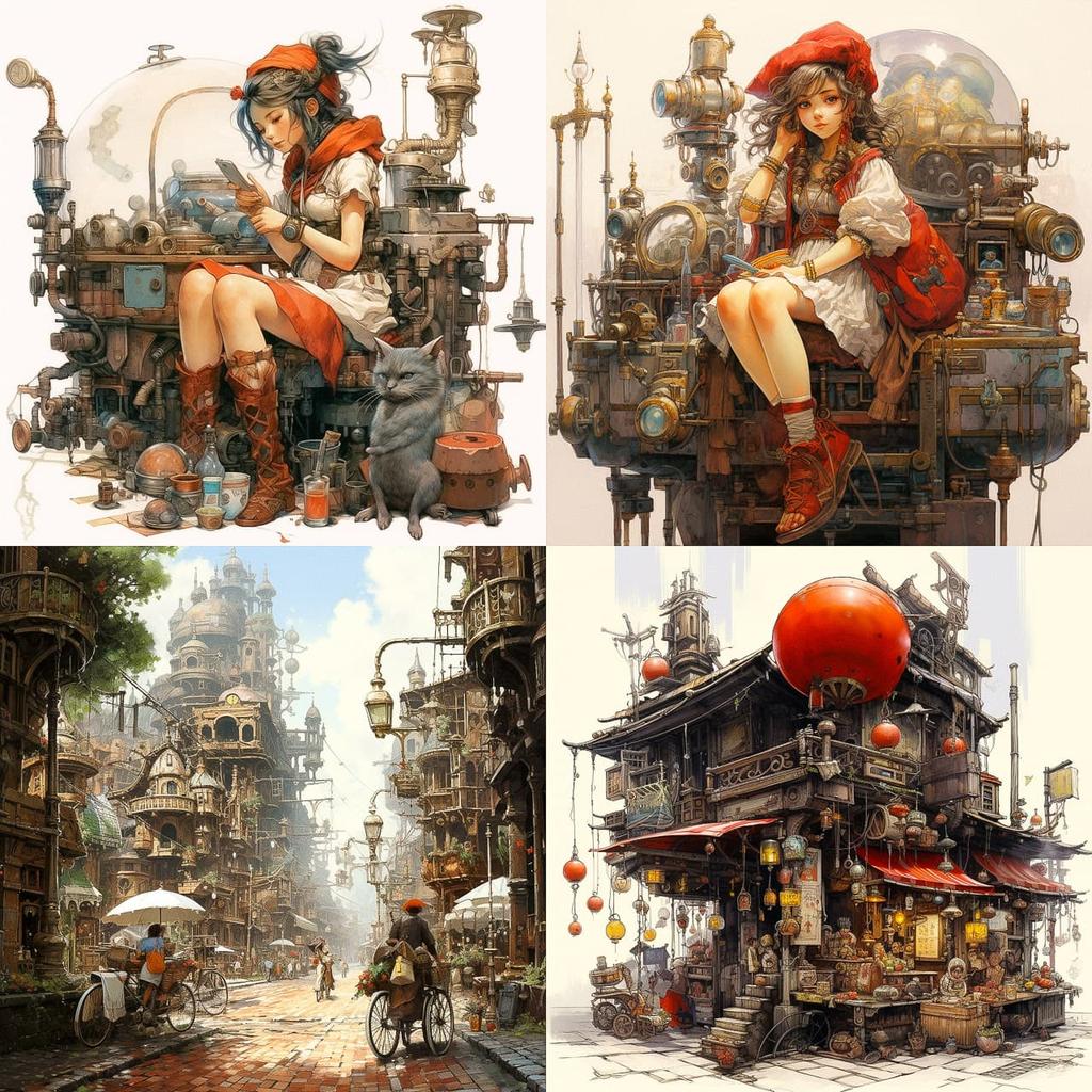 Akihiko Yoshida style, Midjourney V5.2, render 1 of 4