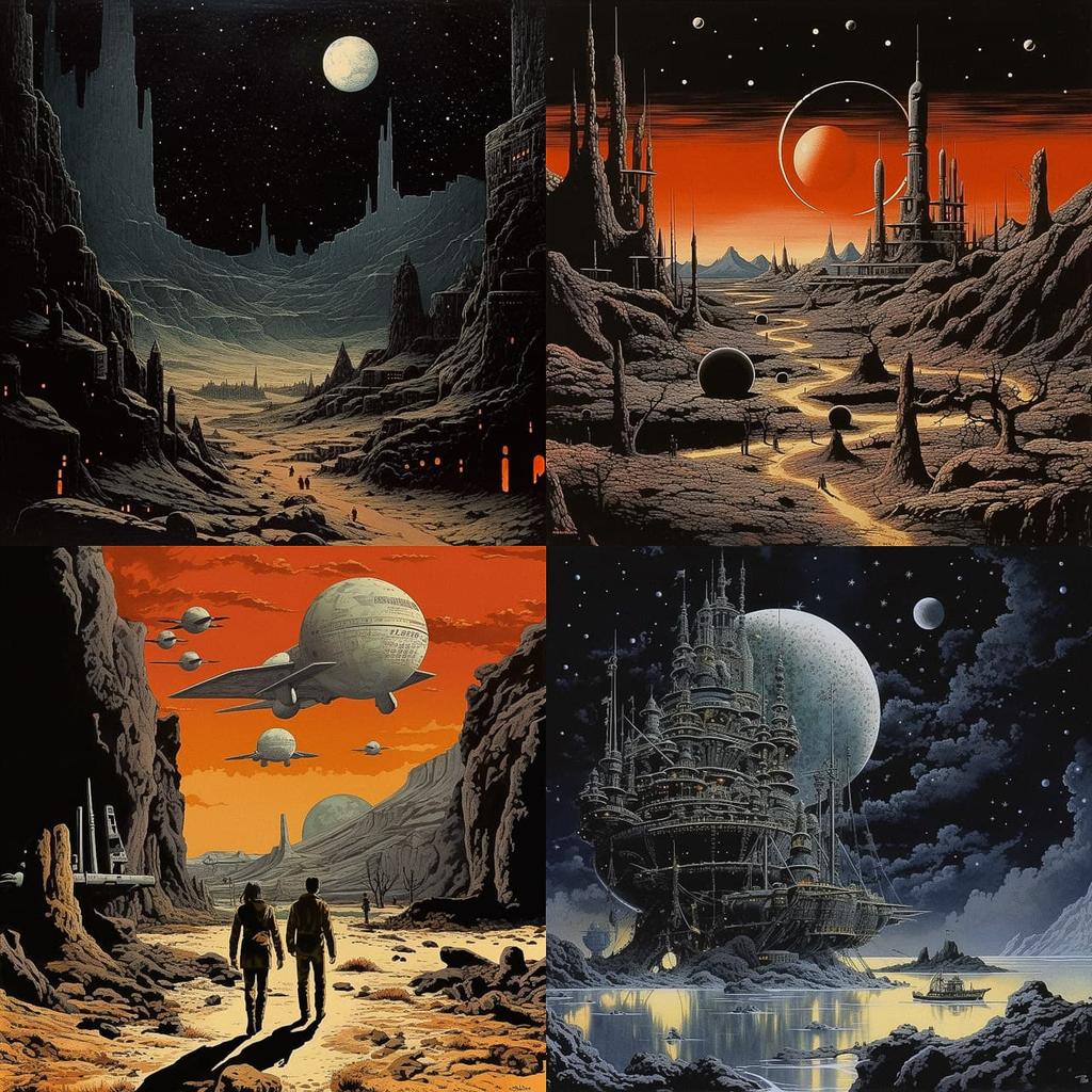Al Williamson style, Midjourney V5.2, render 1 of 4