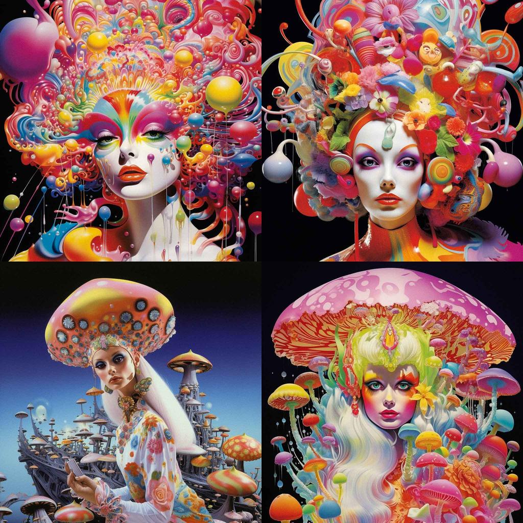 Alan Aldridge style, Midjourney V5.2, render 1 of 4