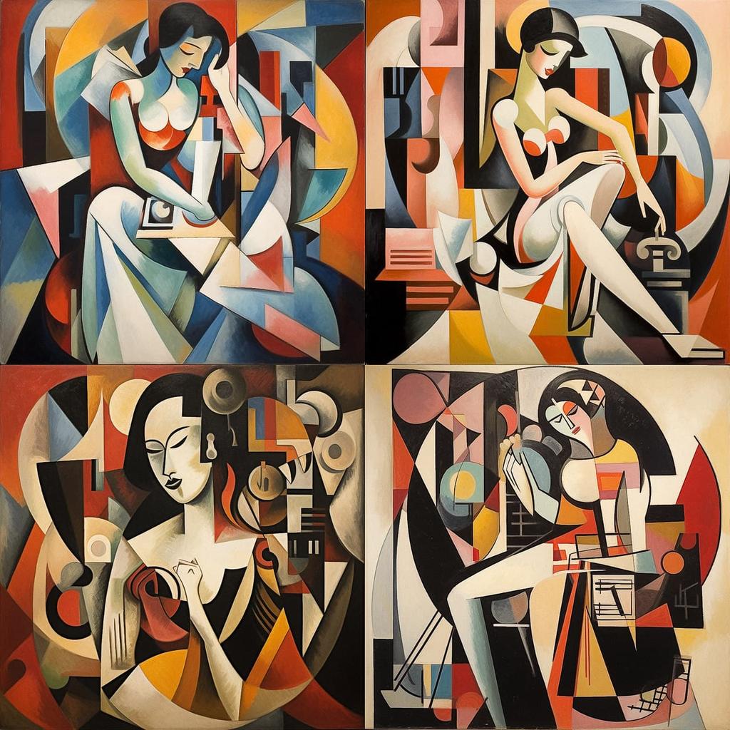 Albert Gleizes style, Midjourney V5.2, render 1 of 4