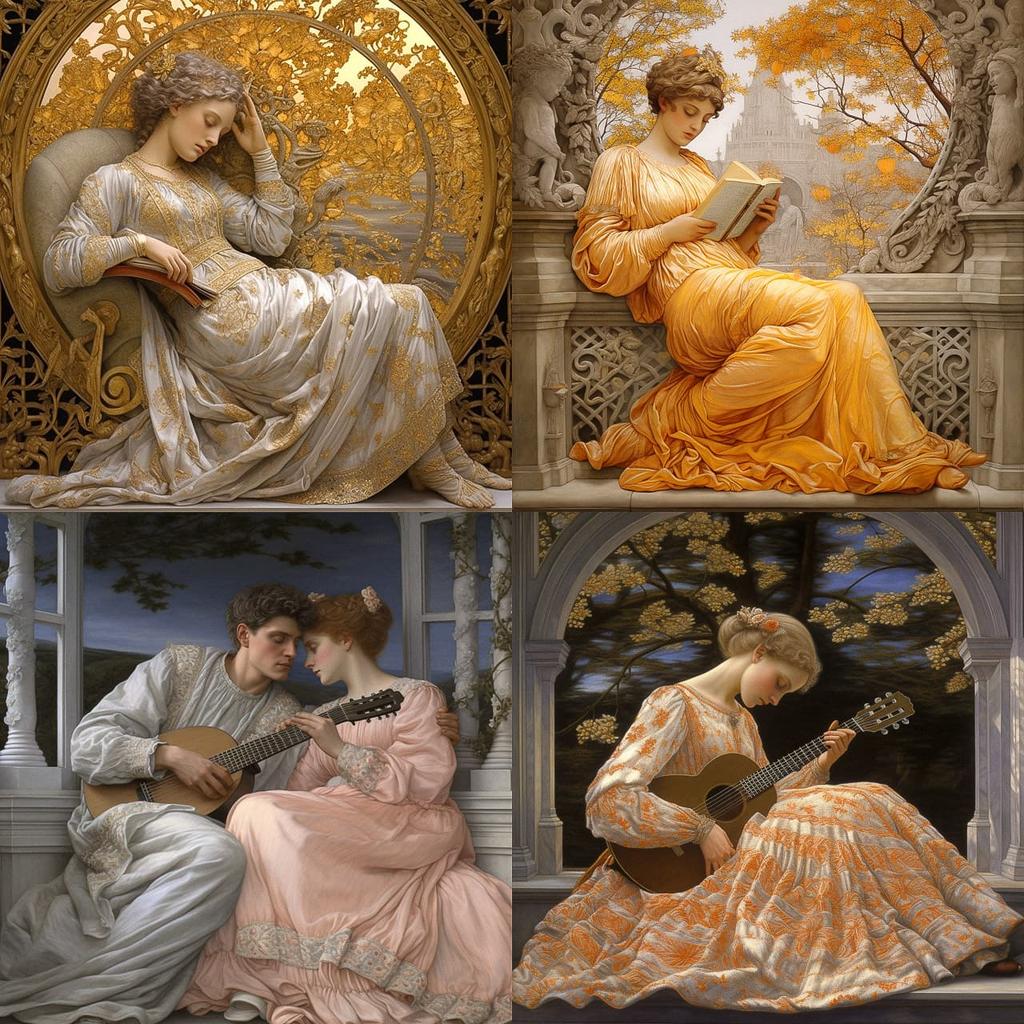 Albert Joseph Moore style, Midjourney V5.2, render 1 of 4
