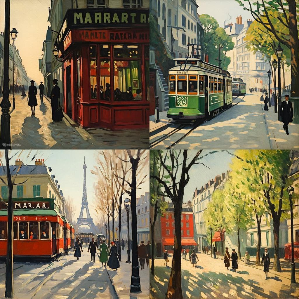 Albert Marquet style, Midjourney V5.2, render 1 of 4