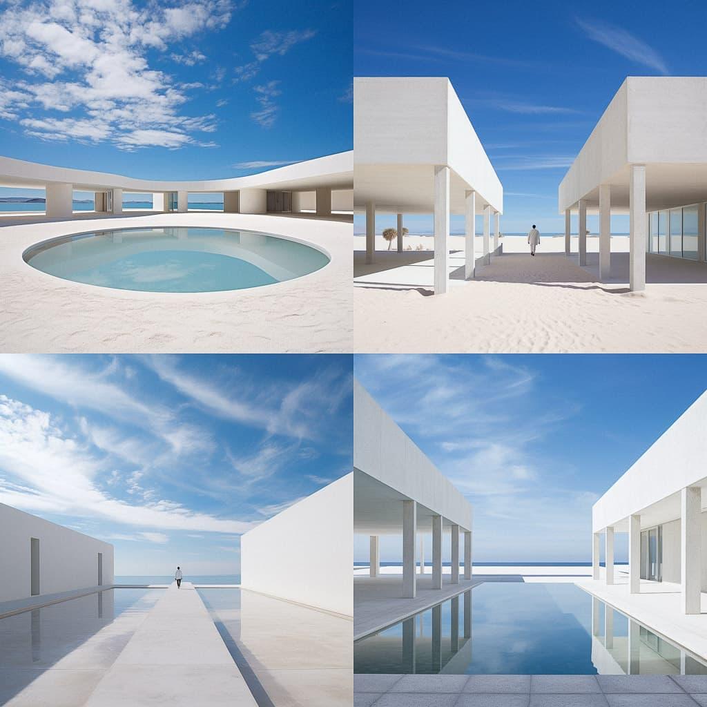 Alberto Campo Baeza style, Midjourney V5.2, render 1 of 4