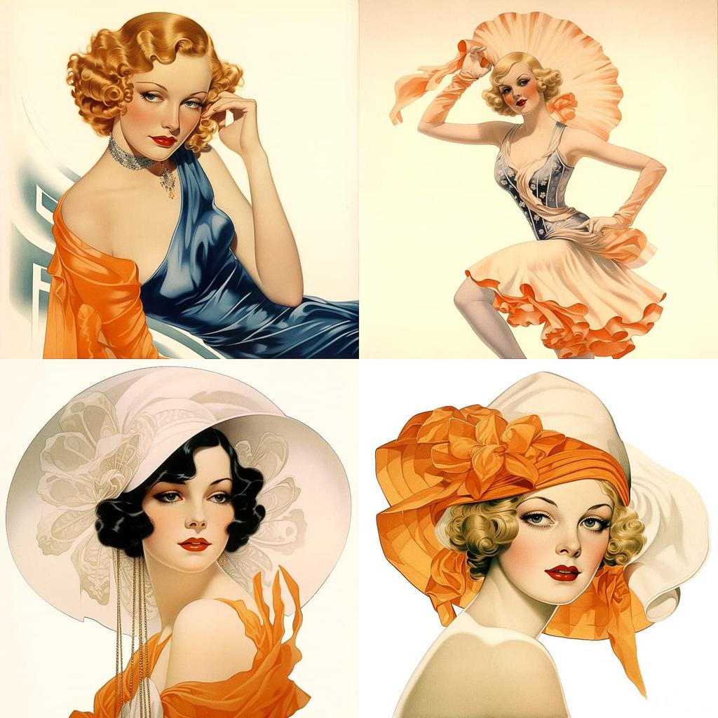 Alberto Vargas style, Midjourney V5.2, render 1 of 4