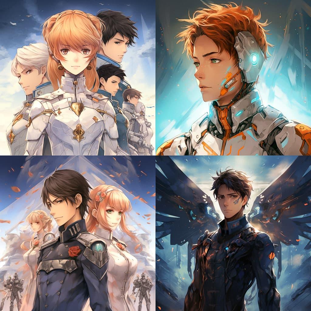 Aldnoah.Zero style, Midjourney V5.2, render 1 of 4
