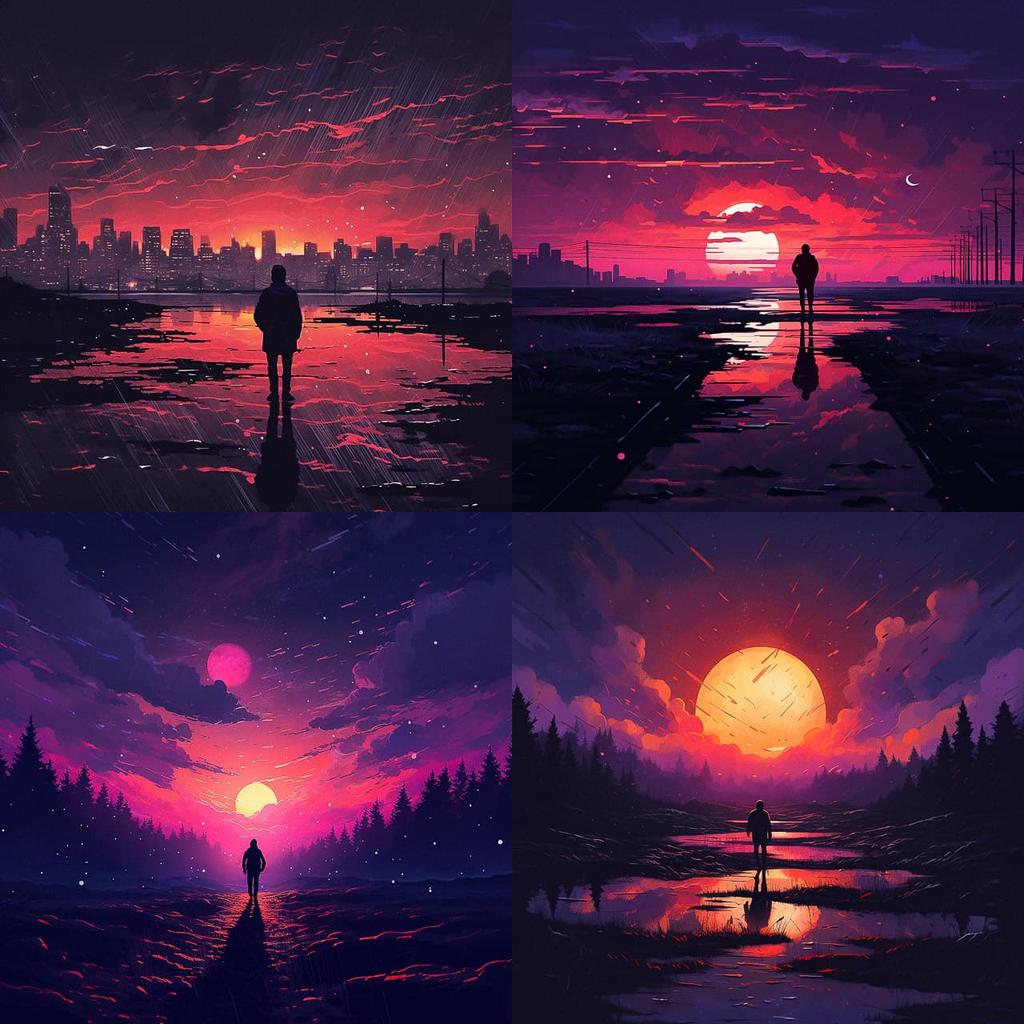 Alena Aenami style, Midjourney V5.2, render 1 of 4