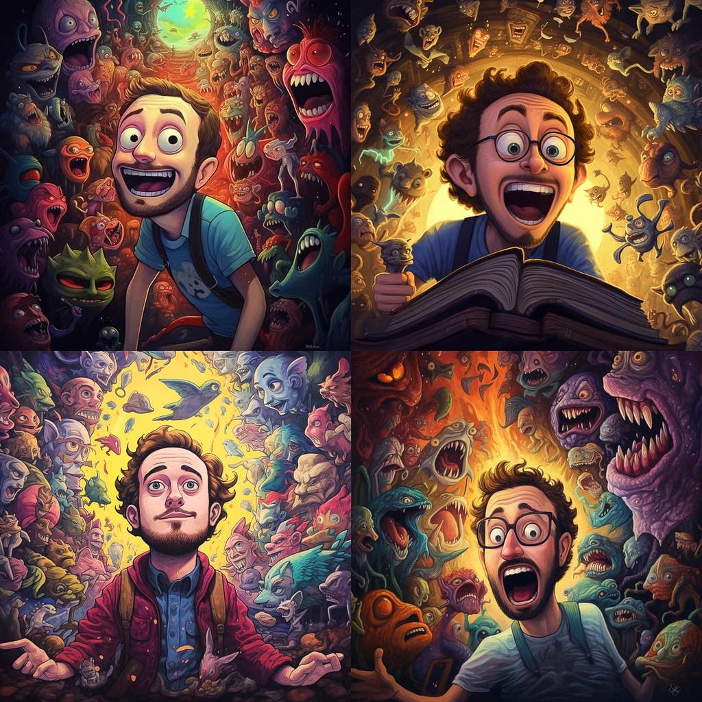 Alex Hirsch style, Midjourney V5.2, render 1 of 4