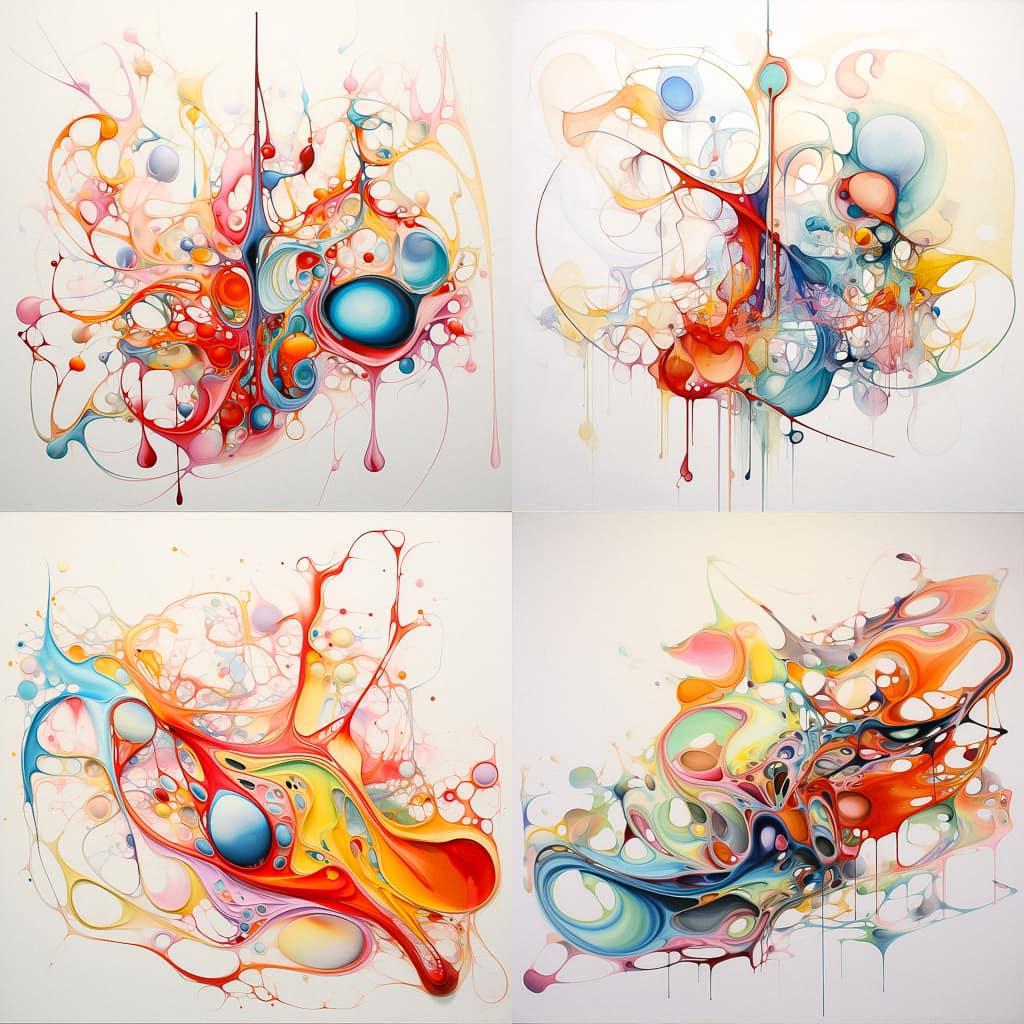 Alex Janvier style, Midjourney V5.2, render 1 of 4