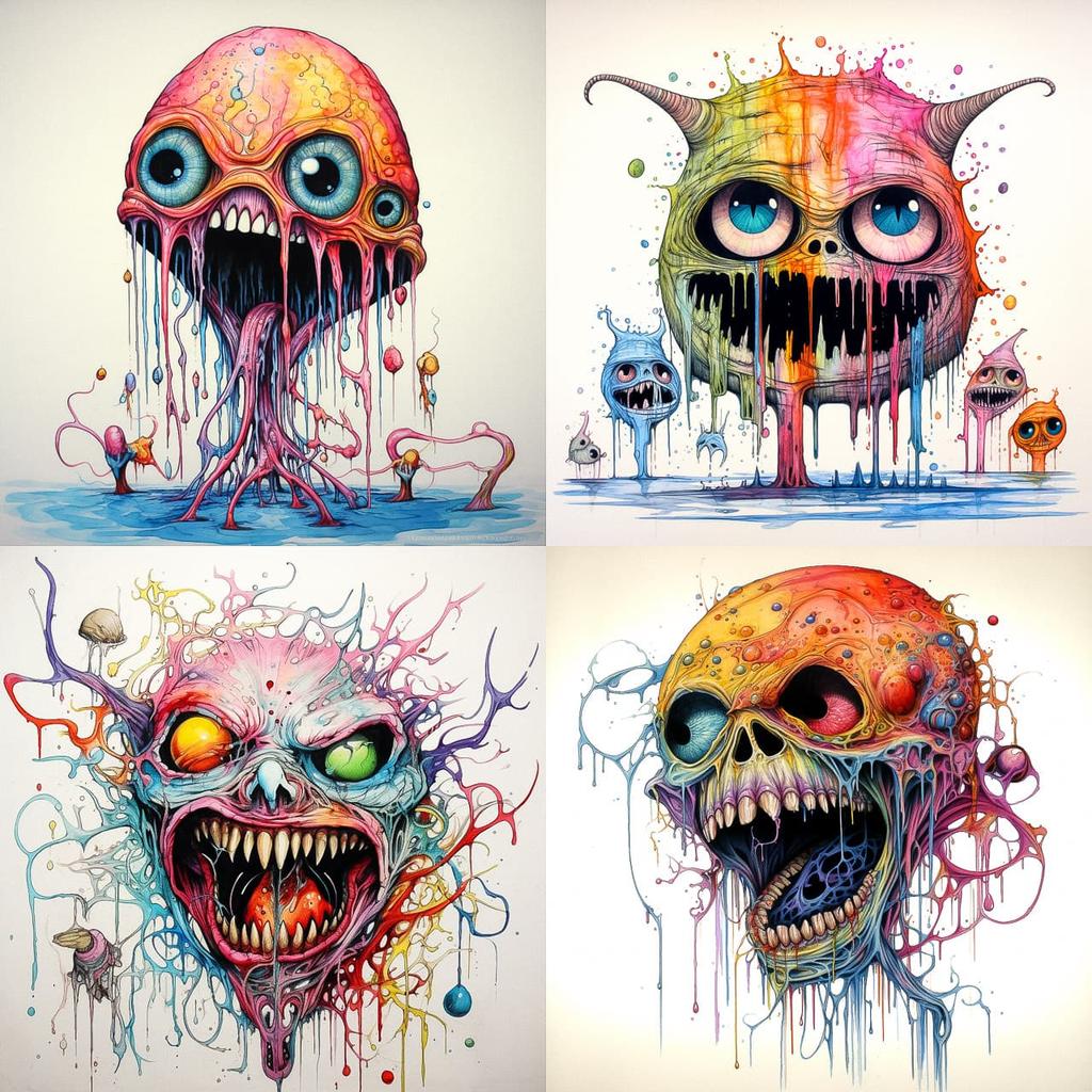 Alex Pardee style, Midjourney V5.2, render 1 of 4