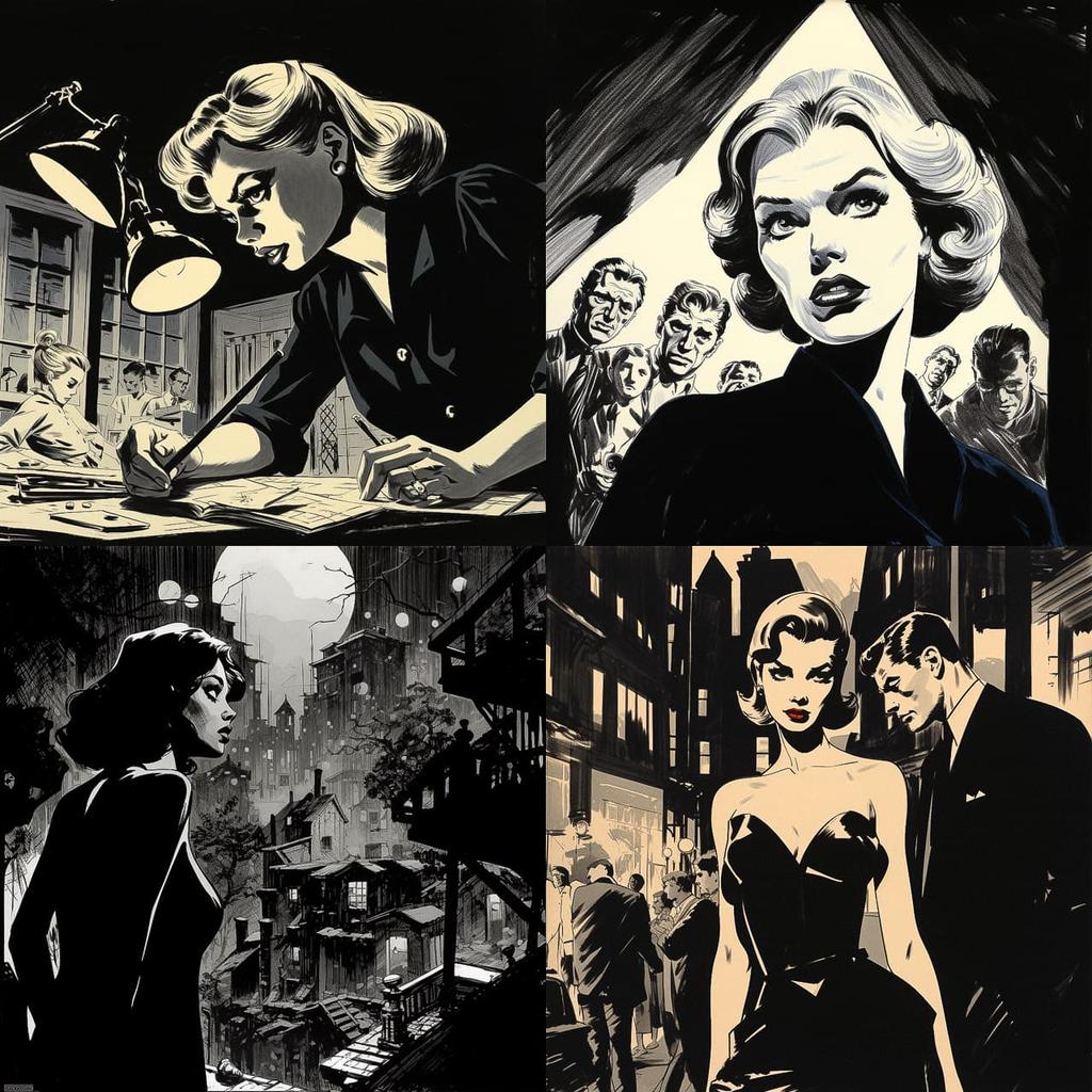 Alex Toth style, Midjourney V5.2, render 1 of 4