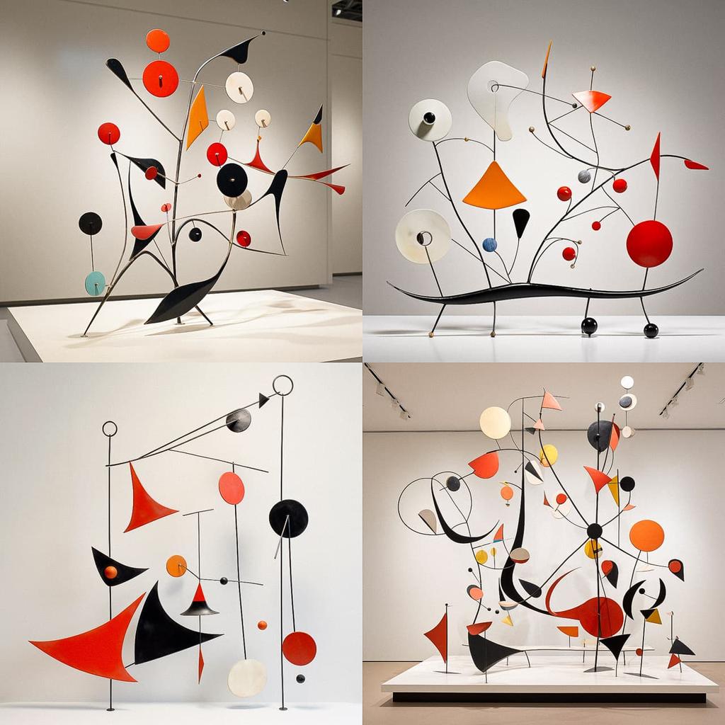 Alexander Calder style, Midjourney V5.2, render 1 of 4