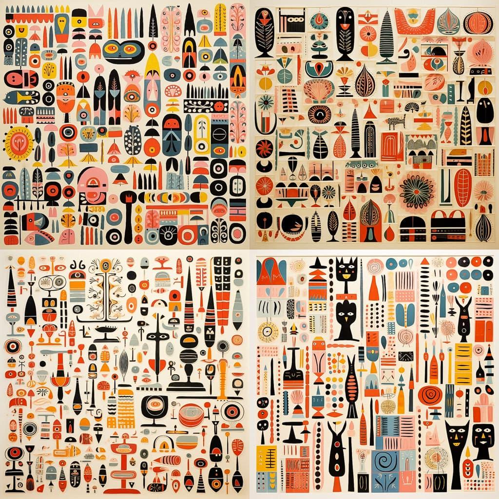 Alexander Girard style, Midjourney V5.2, render 1 of 4