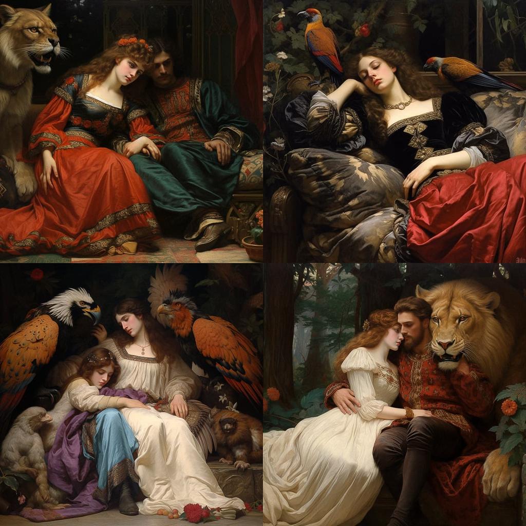 Alexandre Cabanel style, Midjourney V5.2, render 1 of 4