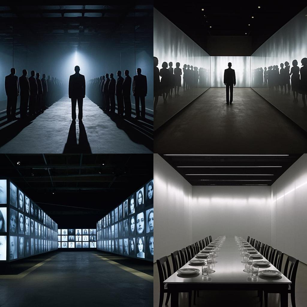 Alfredo Jaar style, Midjourney V5.2, render 1 of 4