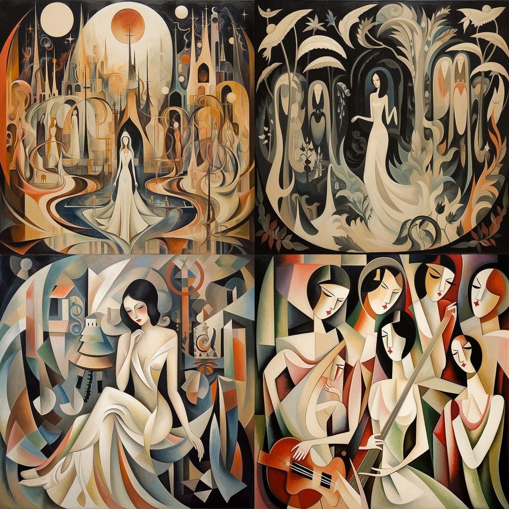 Alice Bailly style, Midjourney V5.2, render 1 of 4