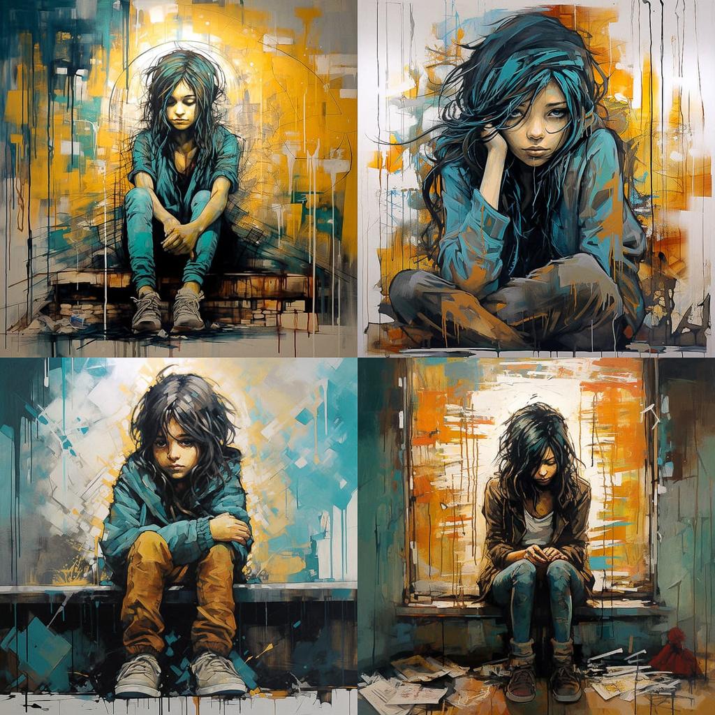 Alice Pasquini style, Midjourney V5.2, render 1 of 4
