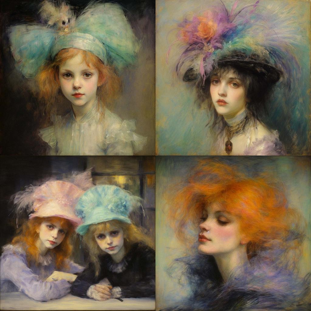Alice Pike Barney style, Midjourney V5.2, render 1 of 4