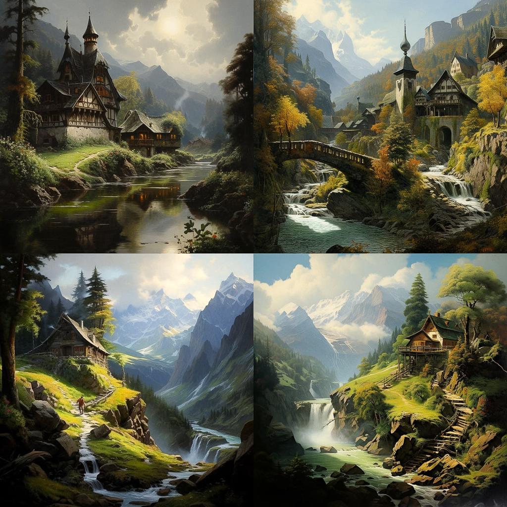 Alois Arnegger style, Midjourney V5.2, render 1 of 4