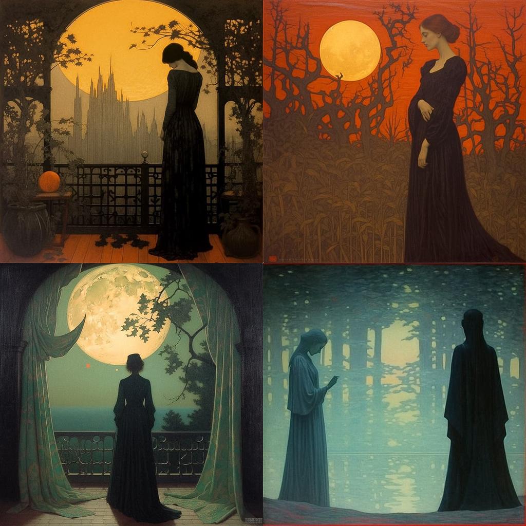 Alphonse Osbert style, Midjourney V5.2, render 1 of 4
