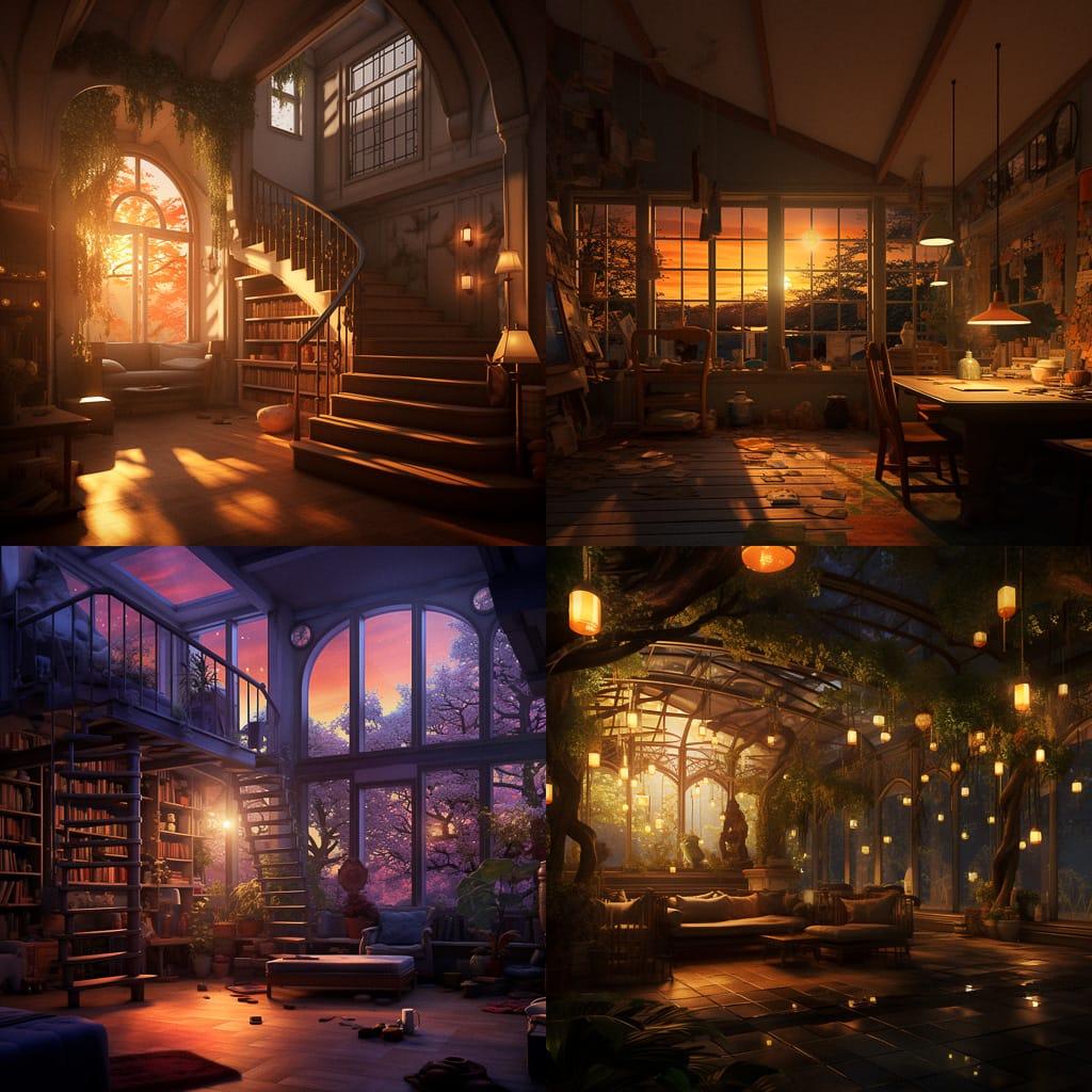 Ambient lighting style, Midjourney V5.2, render 1 of 4