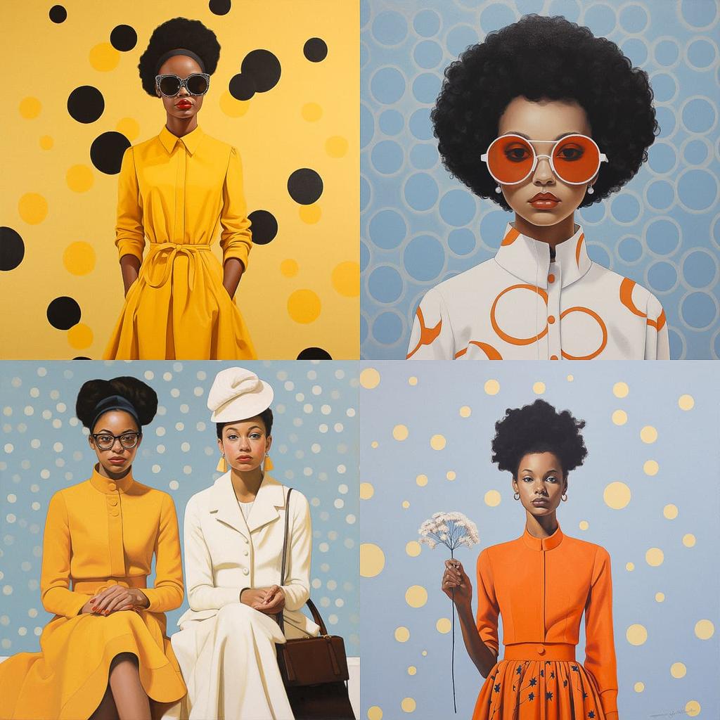 Amy Sherald style, Midjourney V5.2, render 1 of 4