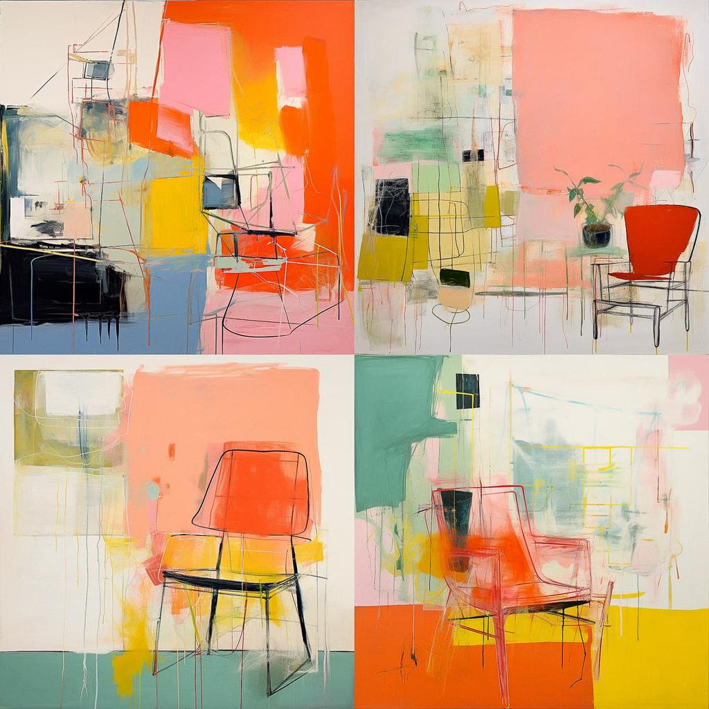 Amy Sillman style, Midjourney V5.2, render 1 of 4