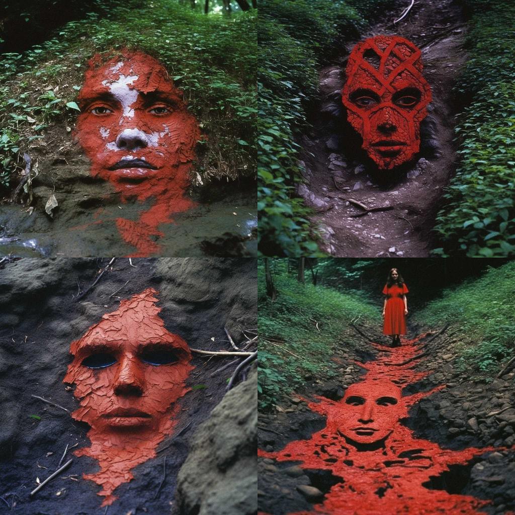 Ana Mendieta style, Midjourney V5.2, render 1 of 4