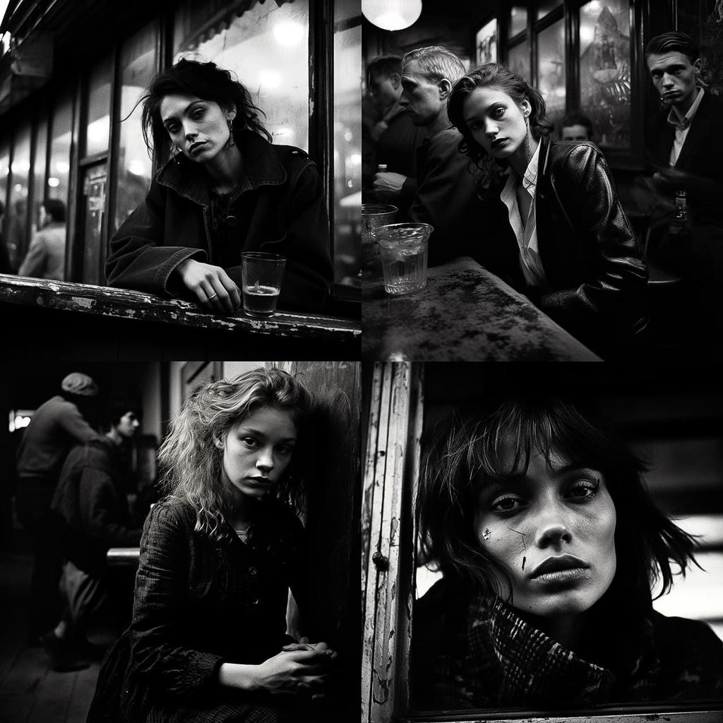 Anders Petersen style, Midjourney V5.2, render 1 of 4