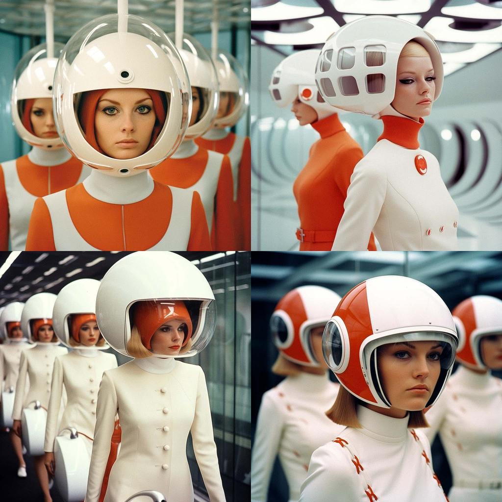 Andre Courreges style, Midjourney V5.2, render 1 of 4
