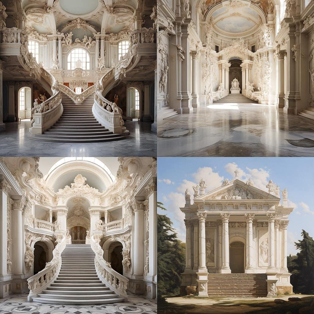 Andrea Palladio style, Midjourney V5.2, render 1 of 4
