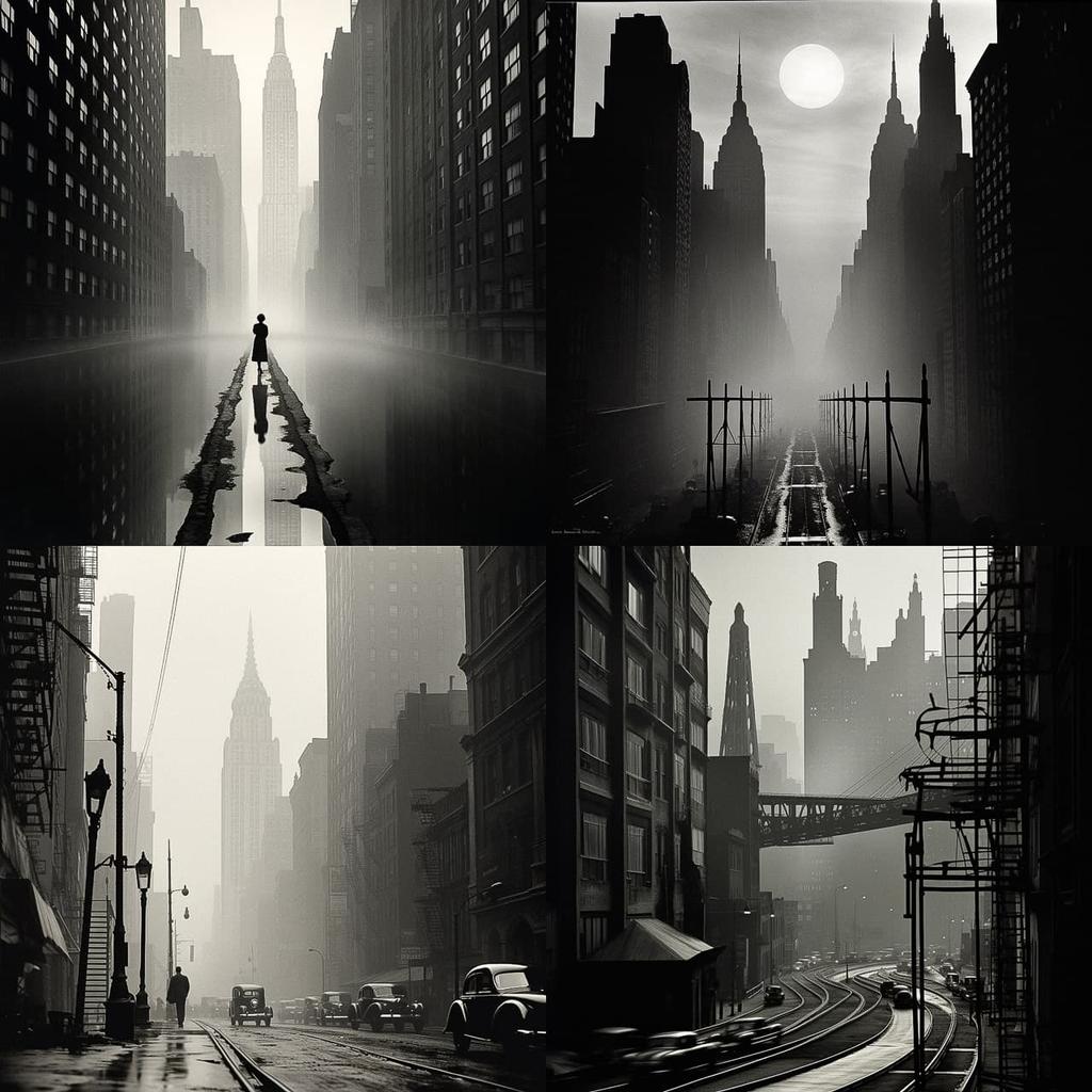 Andreas Feininger style, Midjourney V5.2, render 1 of 4