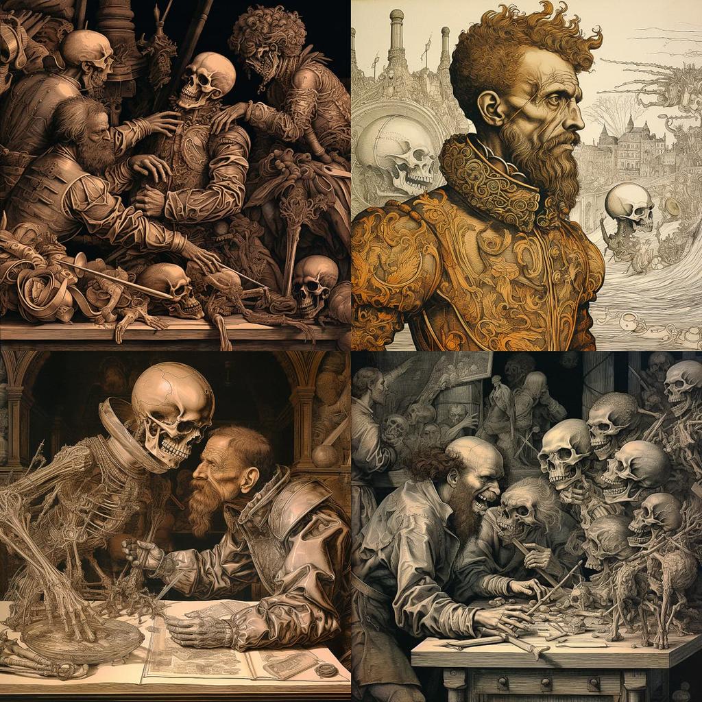 Andreas Vesalius style, Midjourney V5.2, render 1 of 4