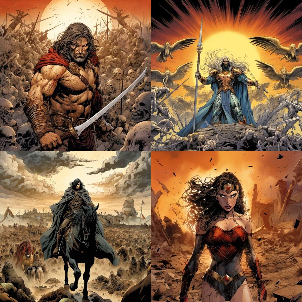 Andy Kubert style, Midjourney V5.2, render 1 of 4