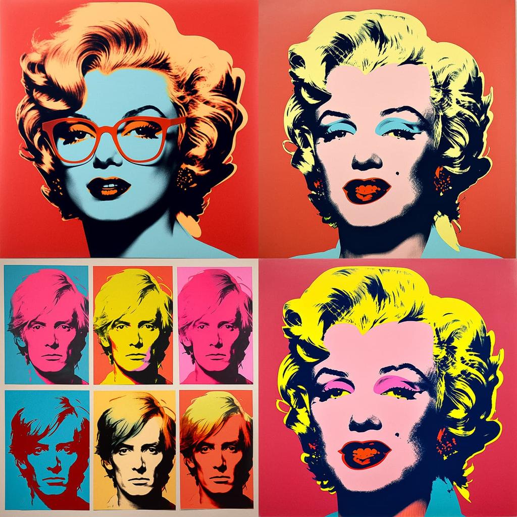 Andy Warhol style, Midjourney V5.2, render 1 of 4