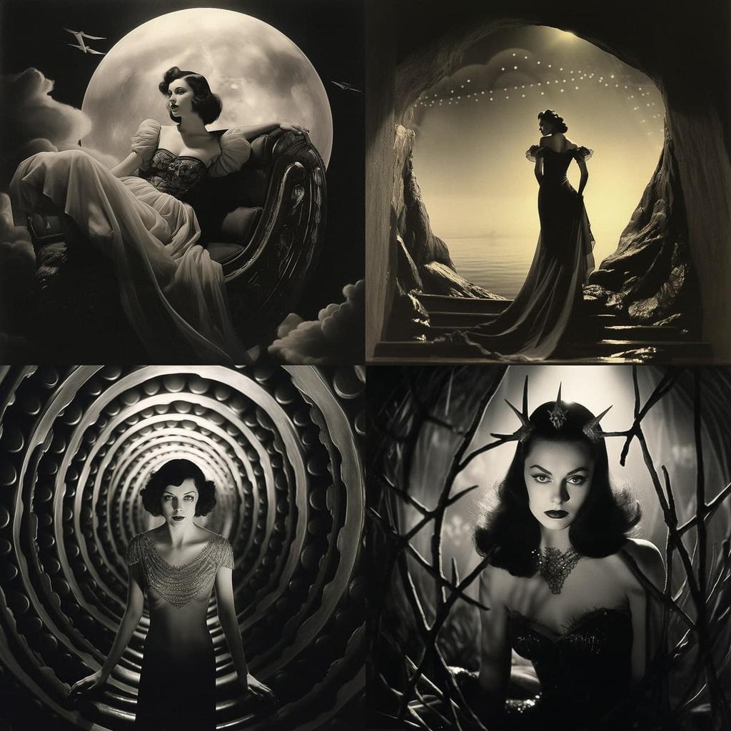 Angus McBean style, Midjourney V5.2, render 1 of 4