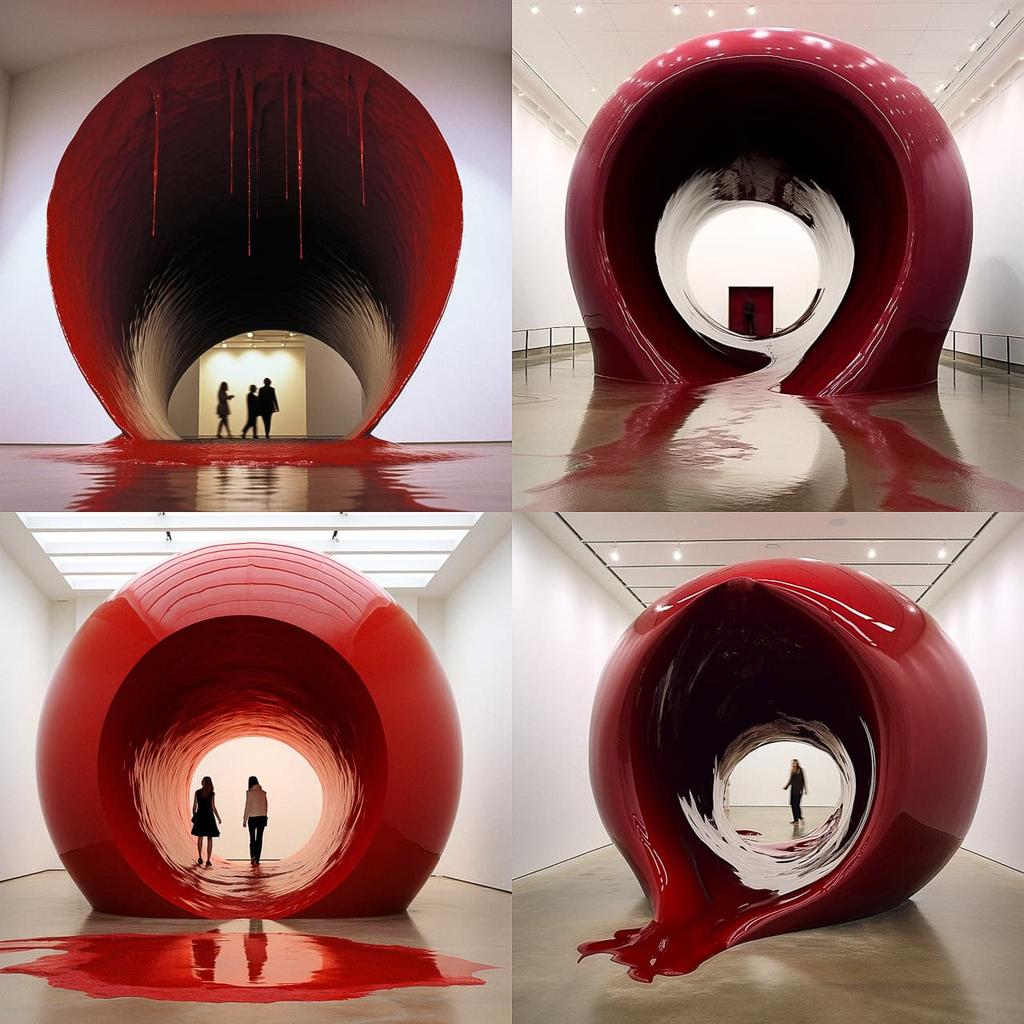 Anish Kapoor style, Midjourney V5.2, render 1 of 4