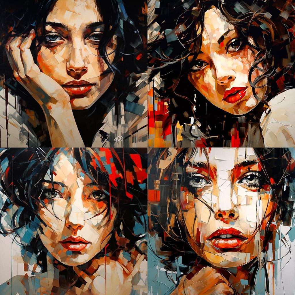 Anna Bocek style, Midjourney V5.2, render 1 of 4