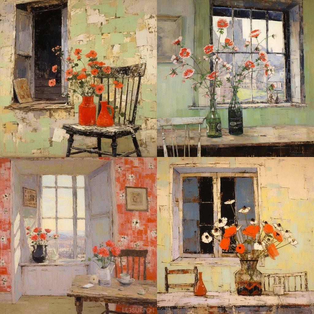 Anne Redpath style, Midjourney V5.2, render 1 of 4