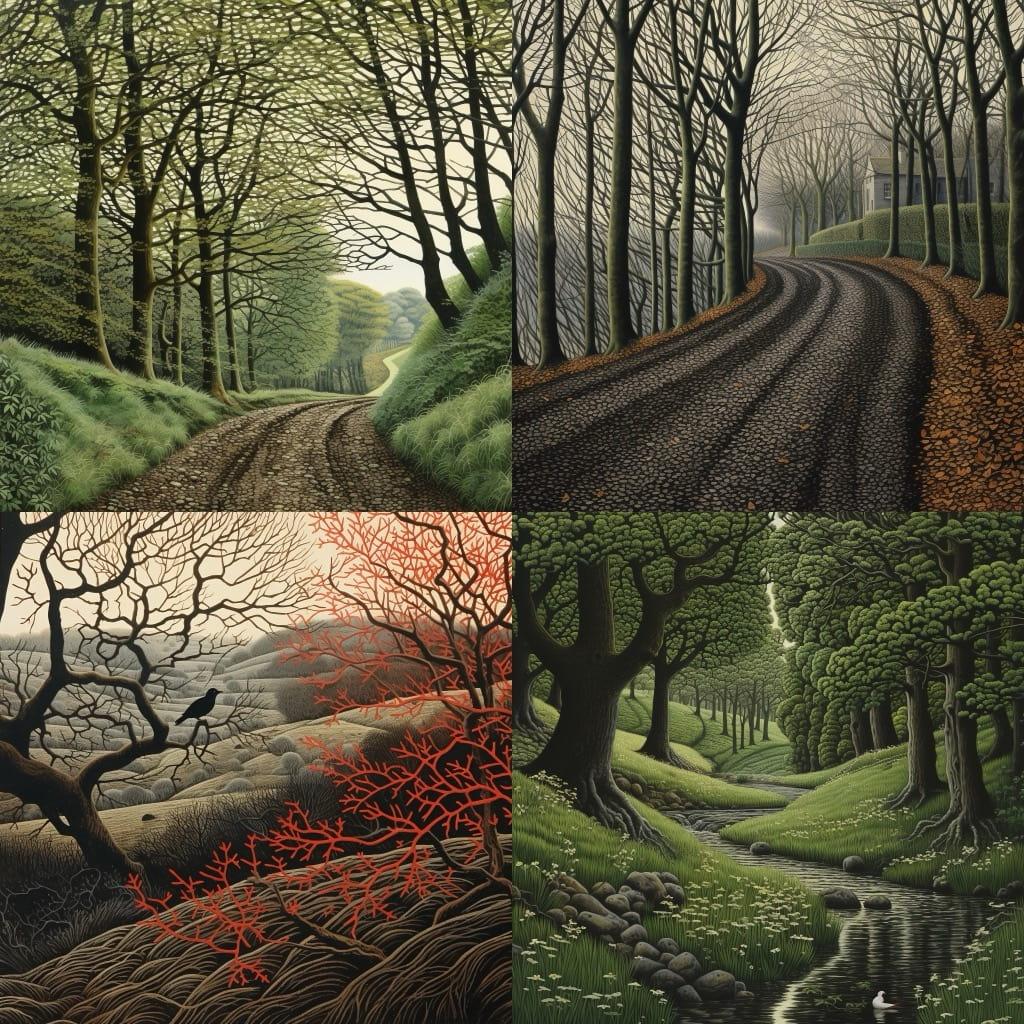 Annie Ovenden style, Midjourney V5.2, render 1 of 4