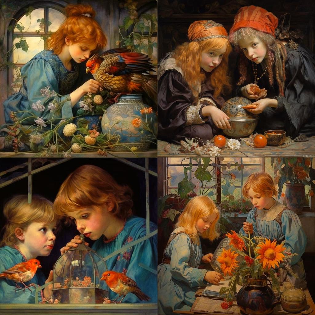 Annie Swynnerton style, Midjourney V5.2, render 1 of 4