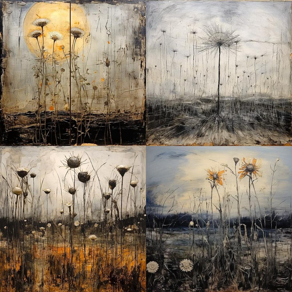 Anselm Kiefer style, Midjourney V5.2, render 1 of 4