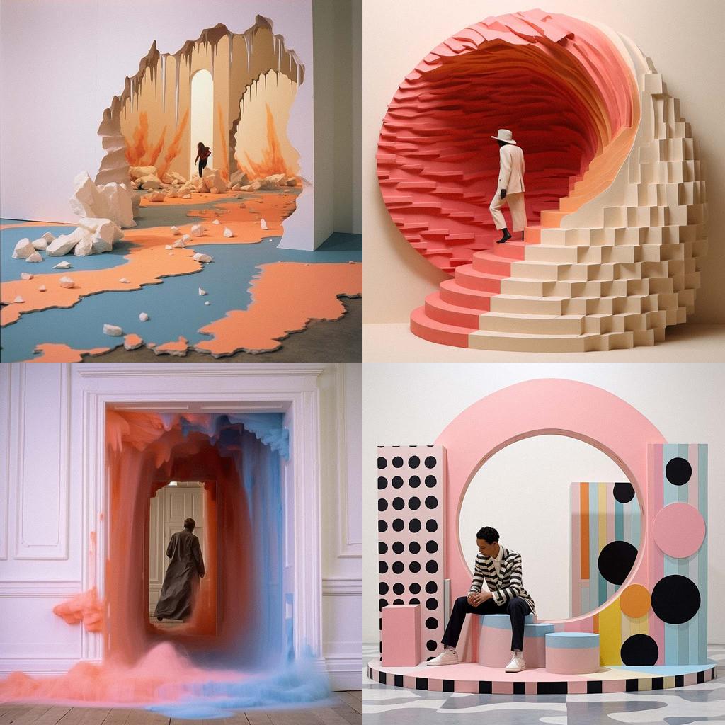 Anthea Hamilton style, Midjourney V5.2, render 1 of 4
