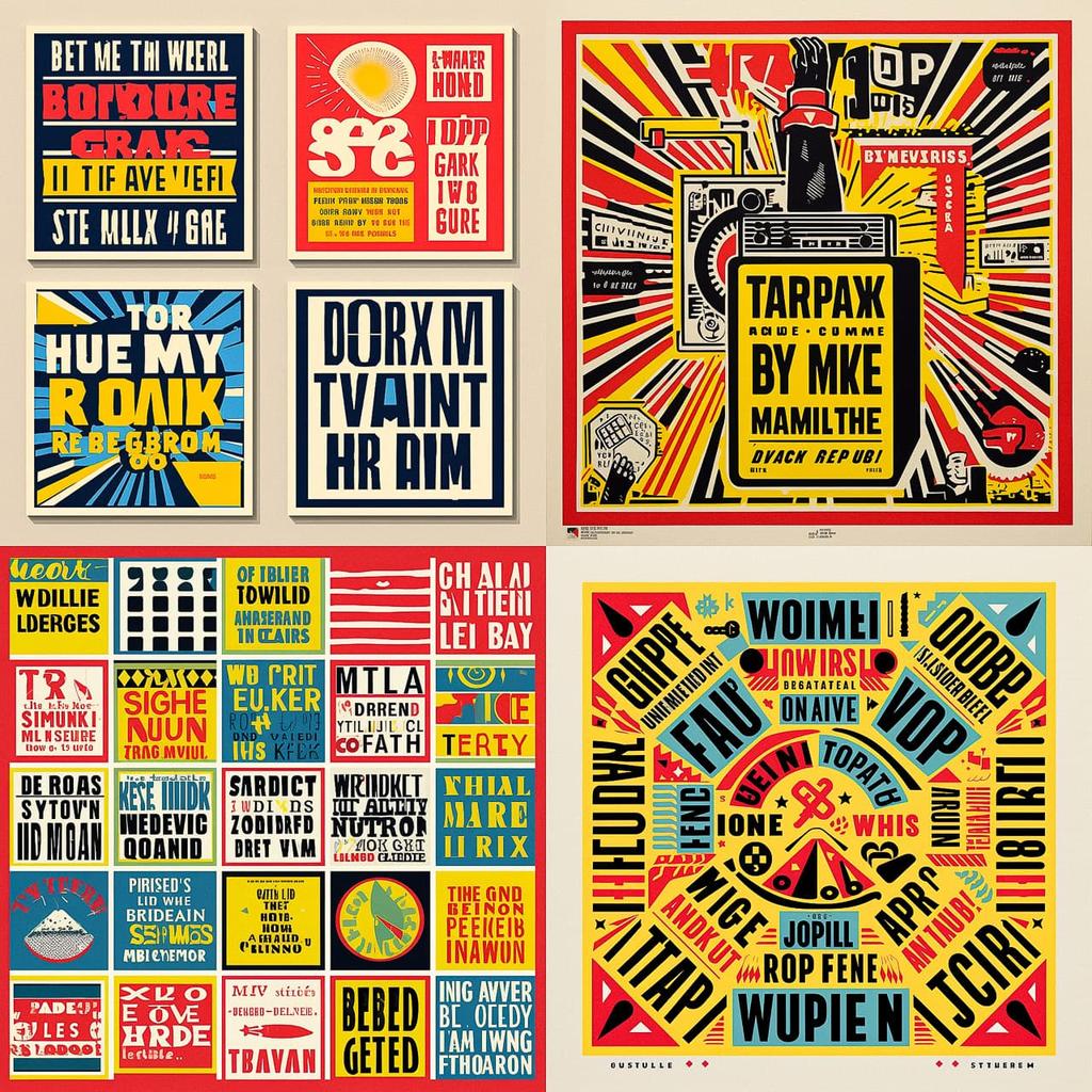 Anthony Burrill style, Midjourney V5.2, render 1 of 4